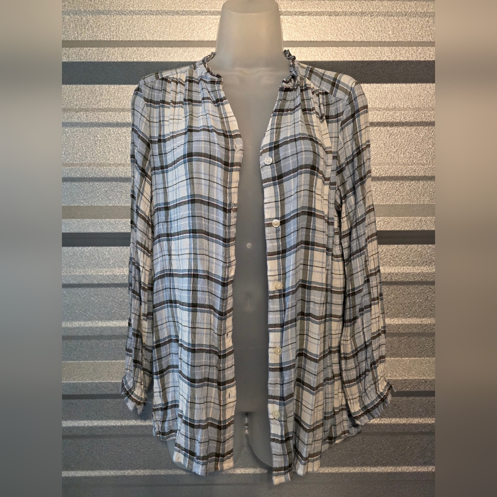 Ash Blue and Green Checkered Shirt - Picture 2 of 4